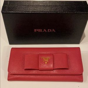 Prada Saffiano Fiocco Wallet